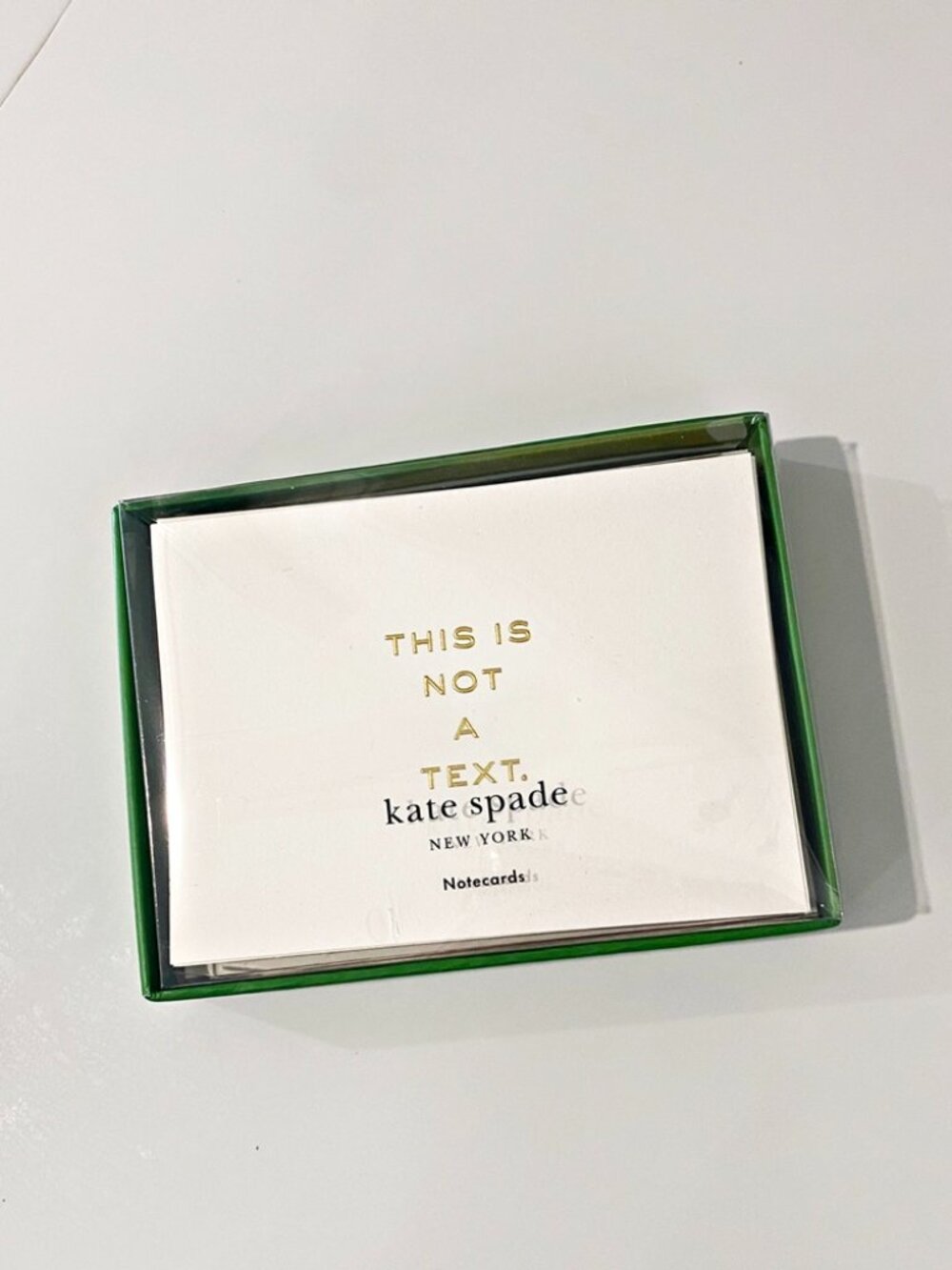 Kate Spade Notecards "This is Not a Text" Boxed Set 10 Cards & 10 Envelopes New